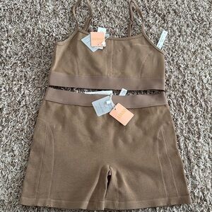 ANWND SET Tan 2 Piece Set Women's Medium
